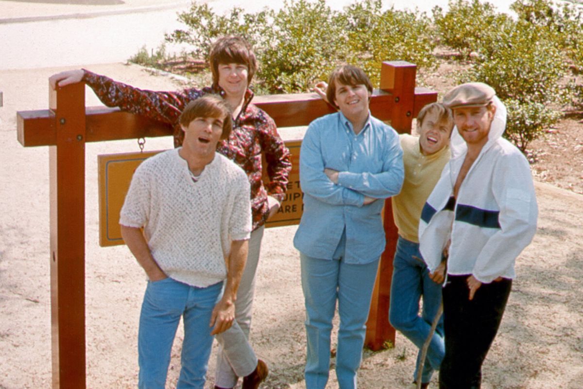 The Beach Boys, Los Angeles, 1965. L-R Dennis Wilson, Brian Wilson, Carl Wilson, Al Jardine, Mike Love