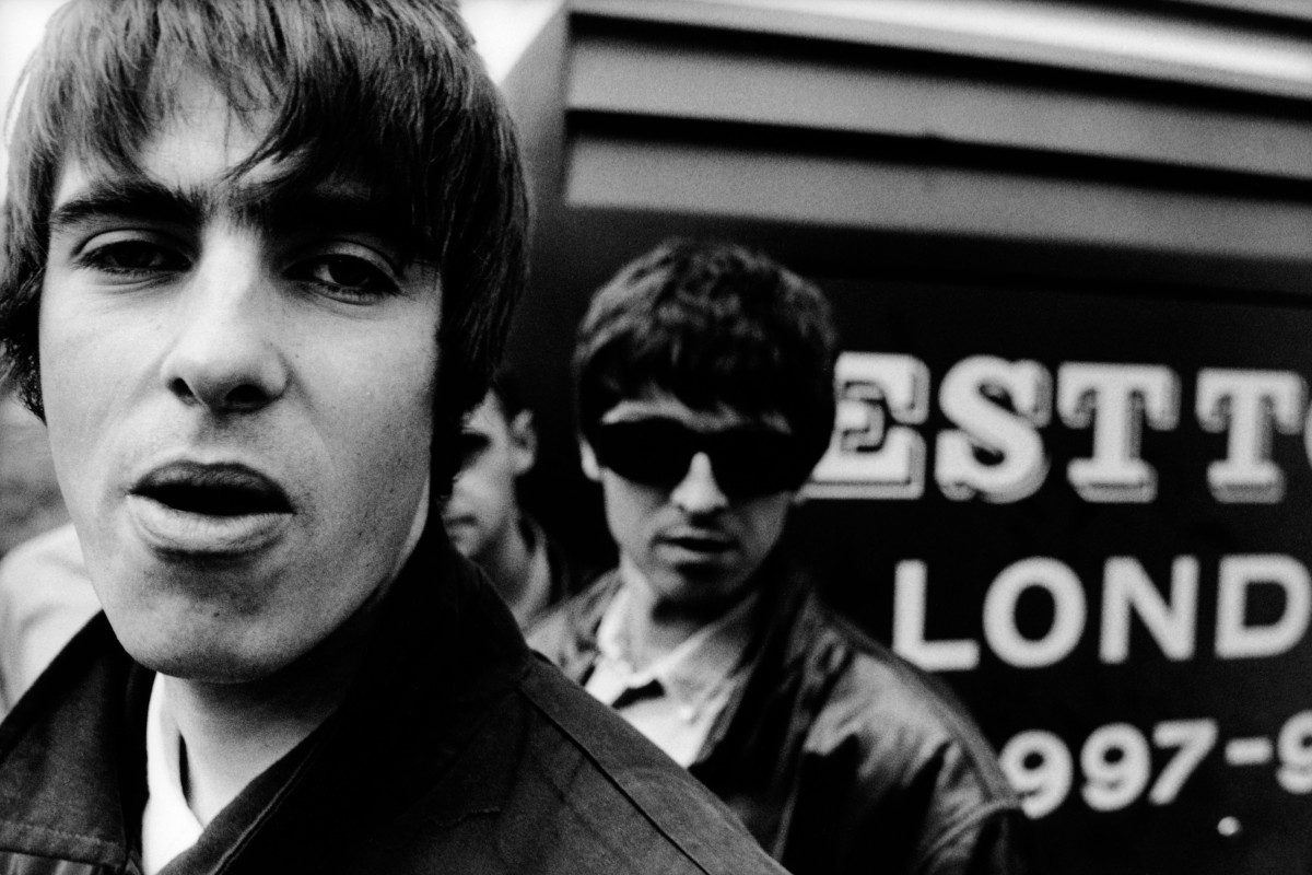 Liam and Noel Gallagher posed together, 1994