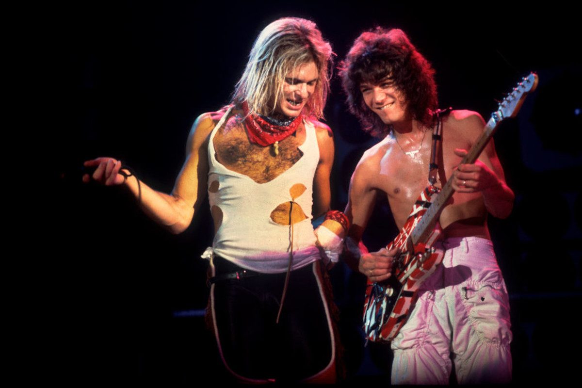 David Lee Roth and Eddie Van Halen performing with Van Halen, 1981