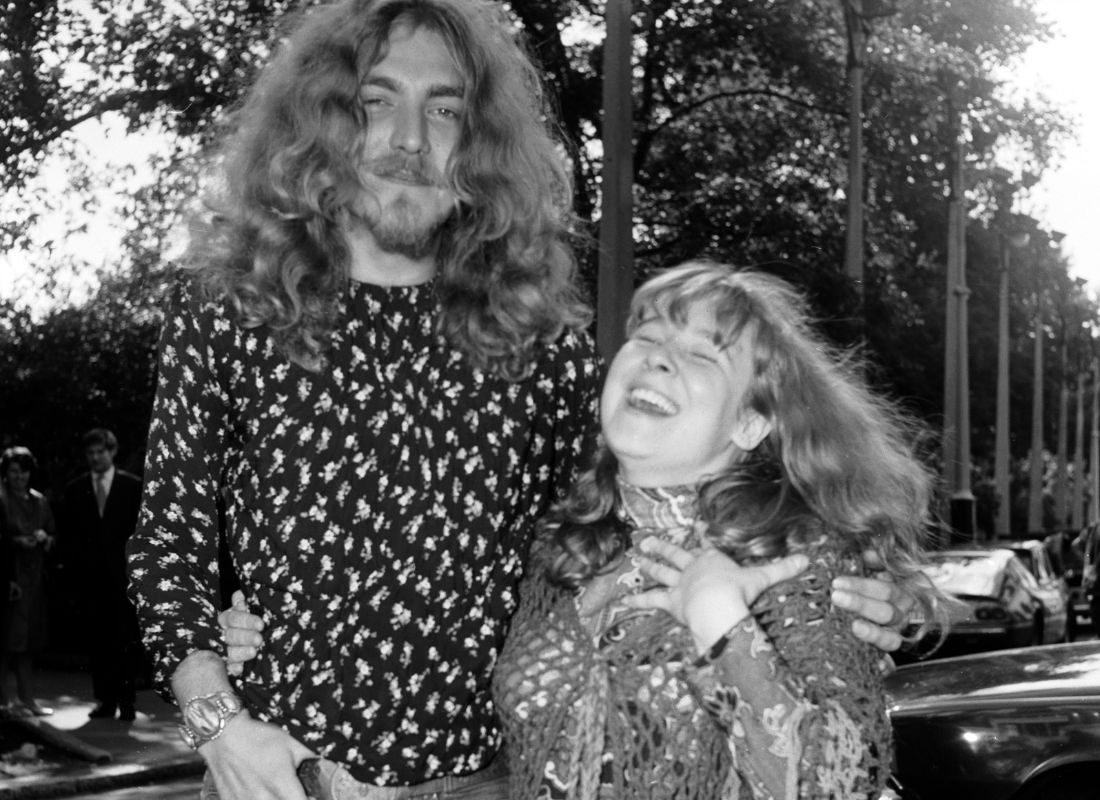 Robert Plant of Led Zeppelin with Sandy Denny, September 1970