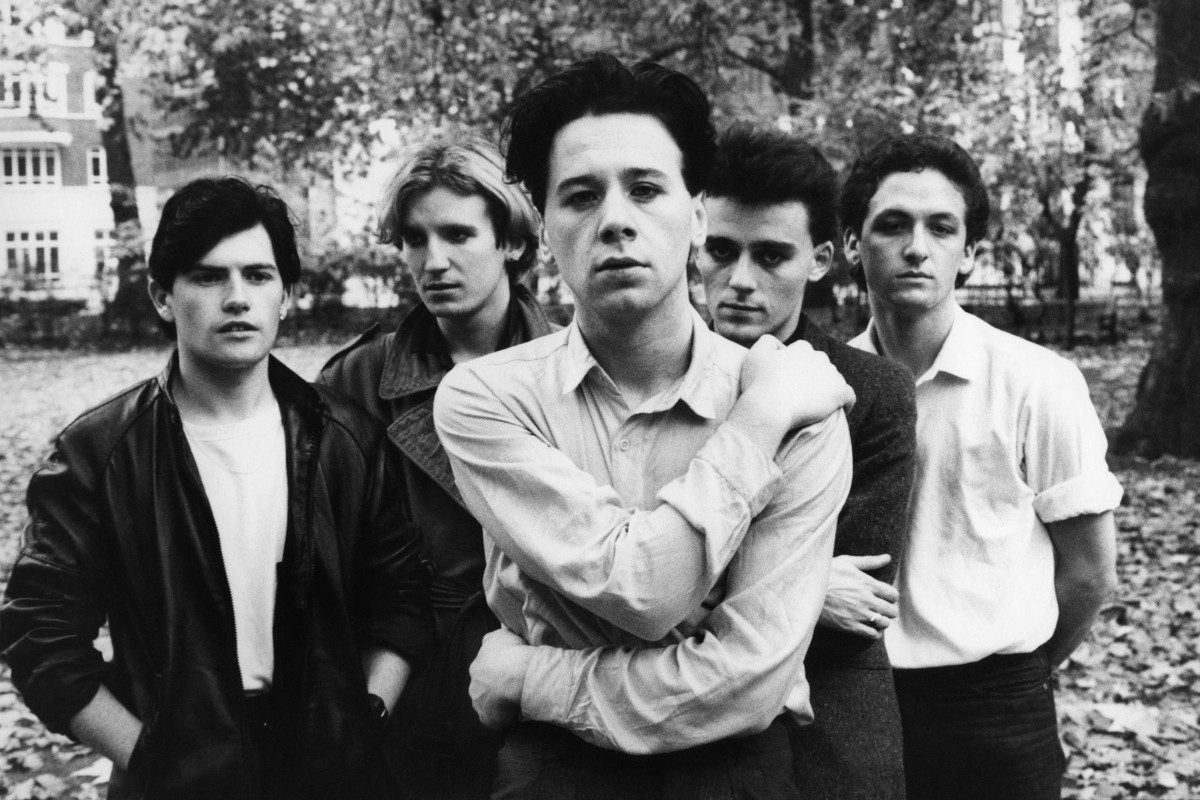 Simple Minds posed for a band portrait, circa 1980
