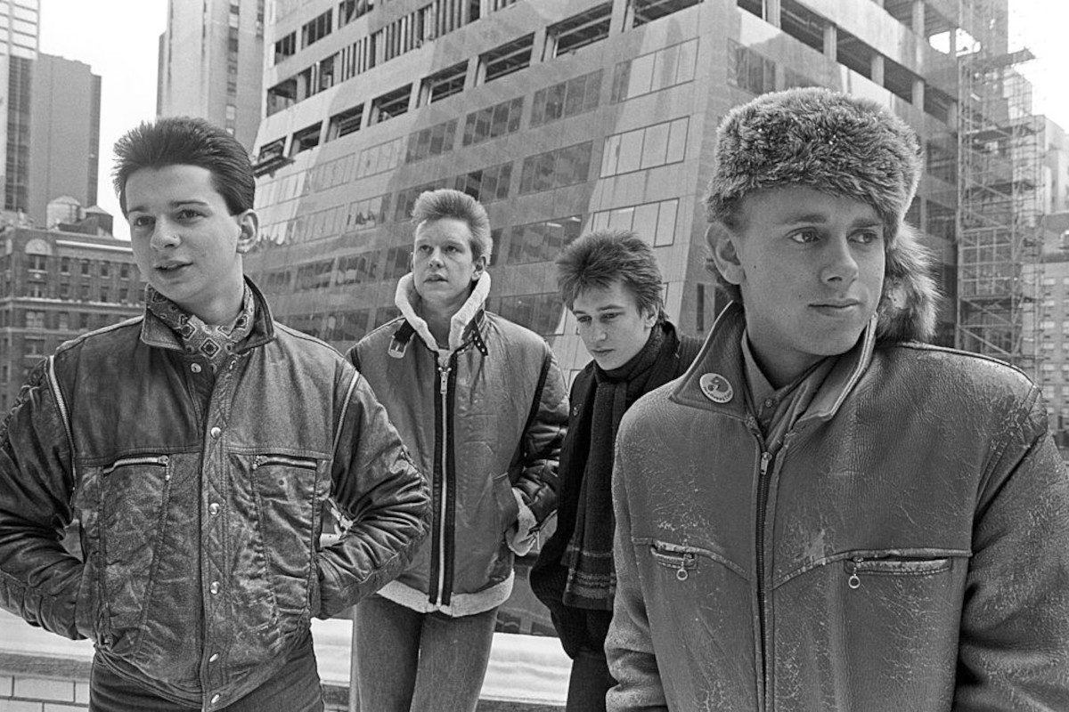 Portrait of Depeche Mode at the beginning of their first world tour, New York, January 22, 1982