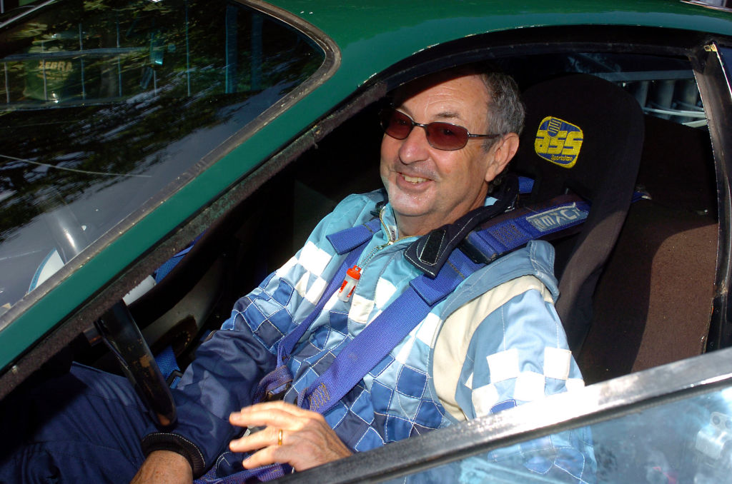 Nick Mason in a Ferrari 512BB at the 2005 Goodwood Festival of Speed, UK