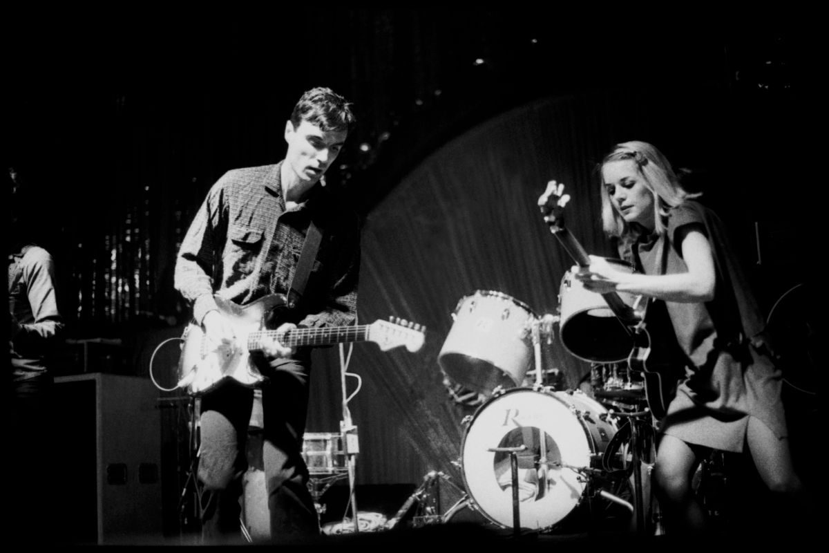 David Byrne and Tina Weymouth of Talking Heads at Hammersmith Palais, London 1982