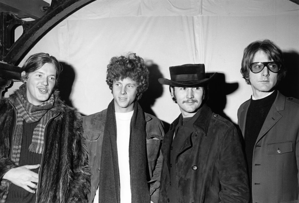 The Byrds, London, February 1967. L-R Michael Clarke, Chris Hillman, David Crosby and Roger McGuinn. Clarke and Crosby would both be gone before 'Notorious Byrd Brothers' was finished