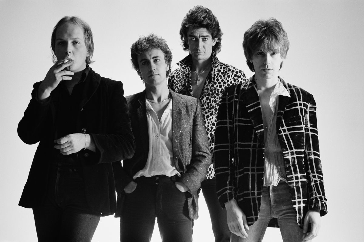 The Only Ones (singer Peter Perrett, guitarist John Perry, drummer Mike Kellie and bassist Alan Mair), British rock band, January 1979
