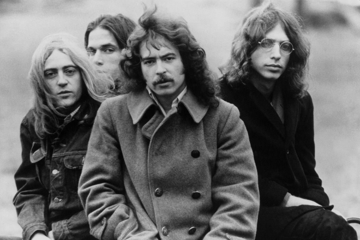 1972: Rock group Stories (L-R Ian Lloyd, Steve Love, Brian Madey and Michael Brown) pose for a portrait to promote their self titled debut album in 1972