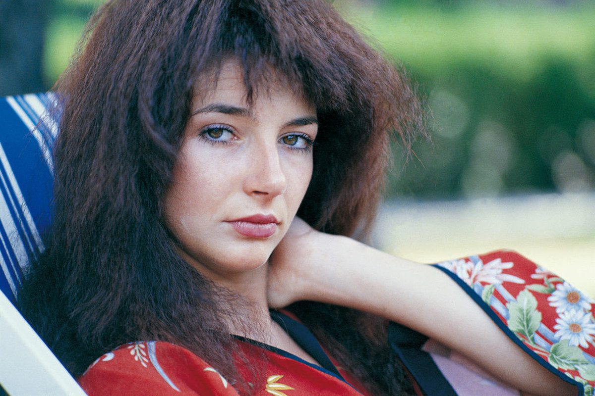 Kate Bush, posing for a photo shoot in Italy, circa 1978