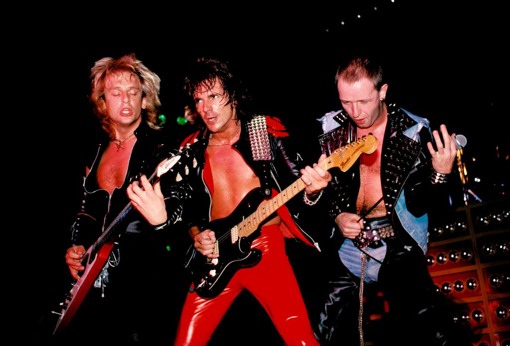 Judas Priest (L-R KK Downing, Glenn Tipton, Rob Halford), 1981