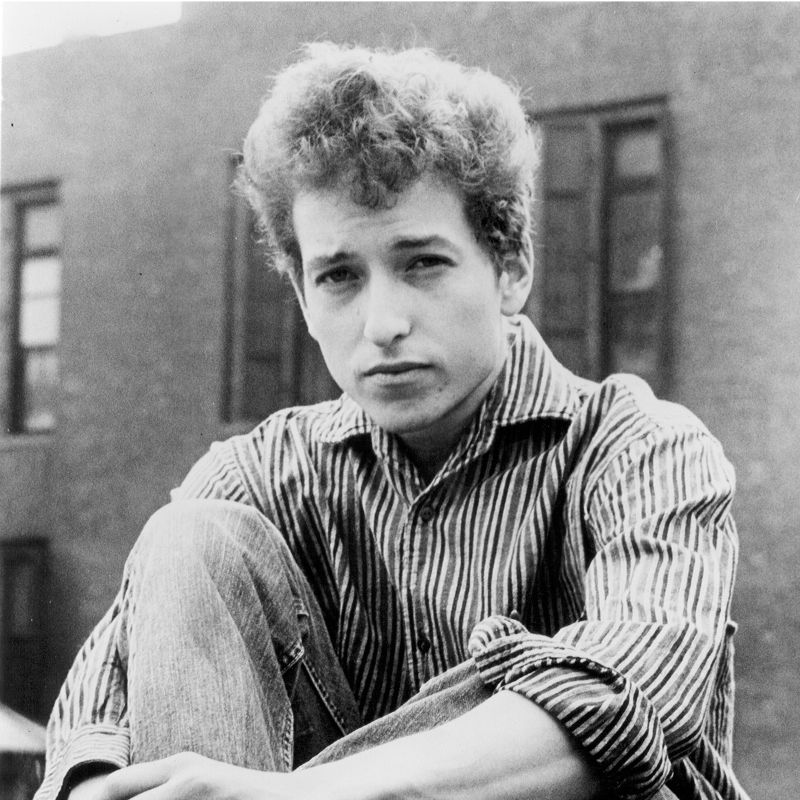 Bob Dylan poses for a portrait to promote the release of his album 'The Times They Are A-Changin'' in January 1964