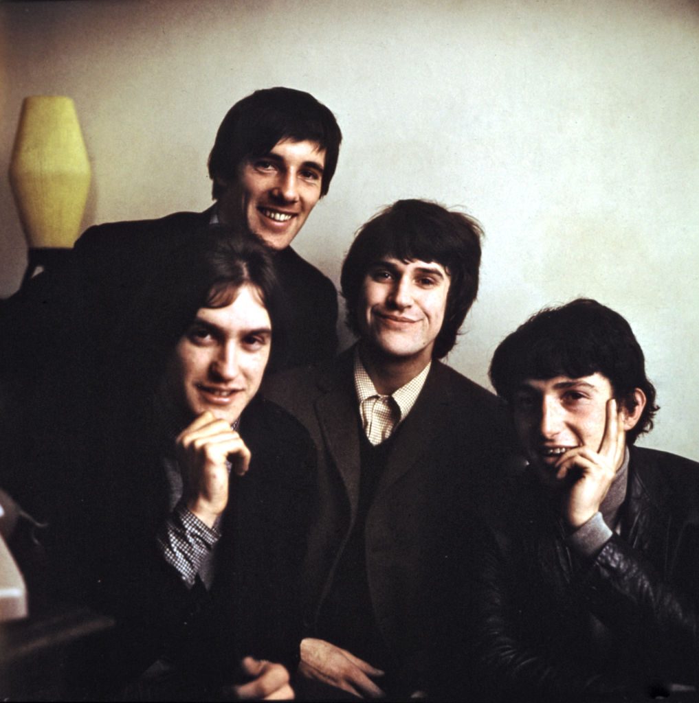 The Kinks circa Lola, 1970. From left, Dave Davies, Mick Avory, Ray Davies, John Dalton