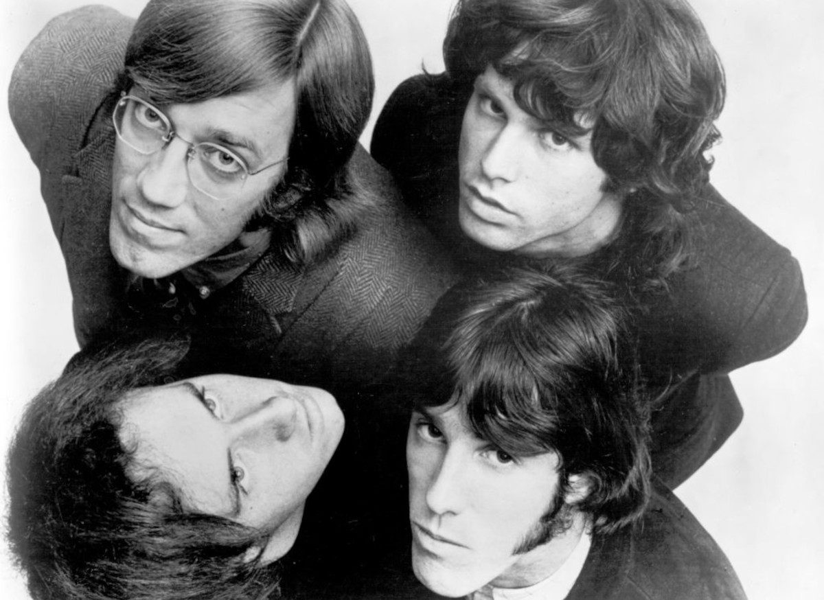 The Doors pose for an Electra Records publicity photo circa 1967 in New York City, New York