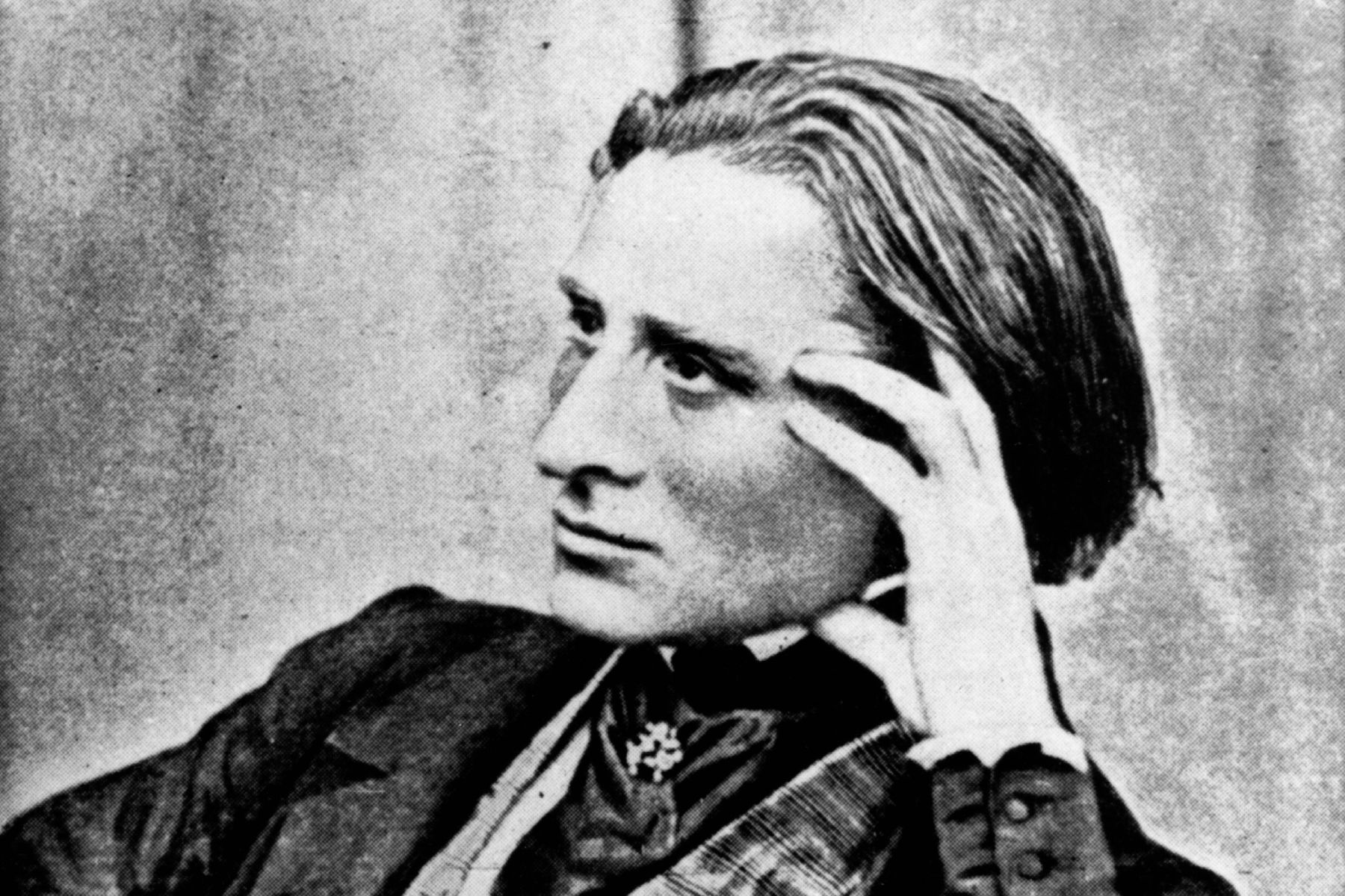 Photograph of composer Franz Liszt as a young man