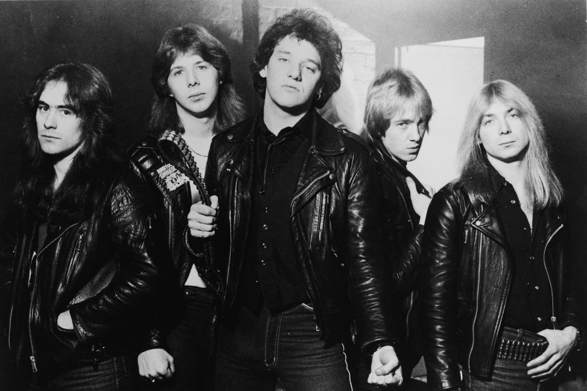 Iron Maiden with original singer Paul Di'Anno, 1981