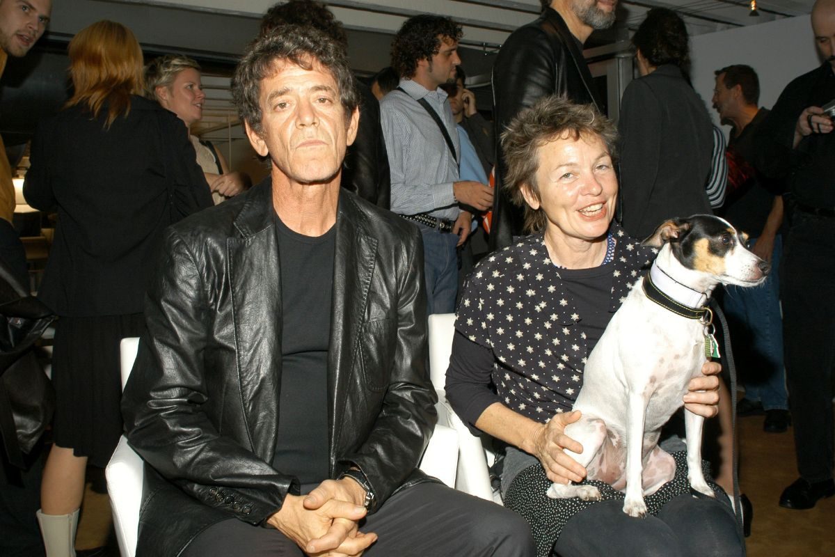 Lou Reed, Laurie Anderson and their dog Lolabelle, 2003