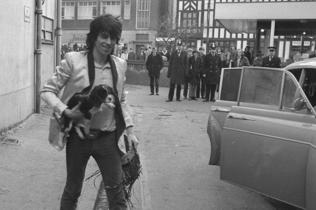 Keith Richards and his spaniel Boogie