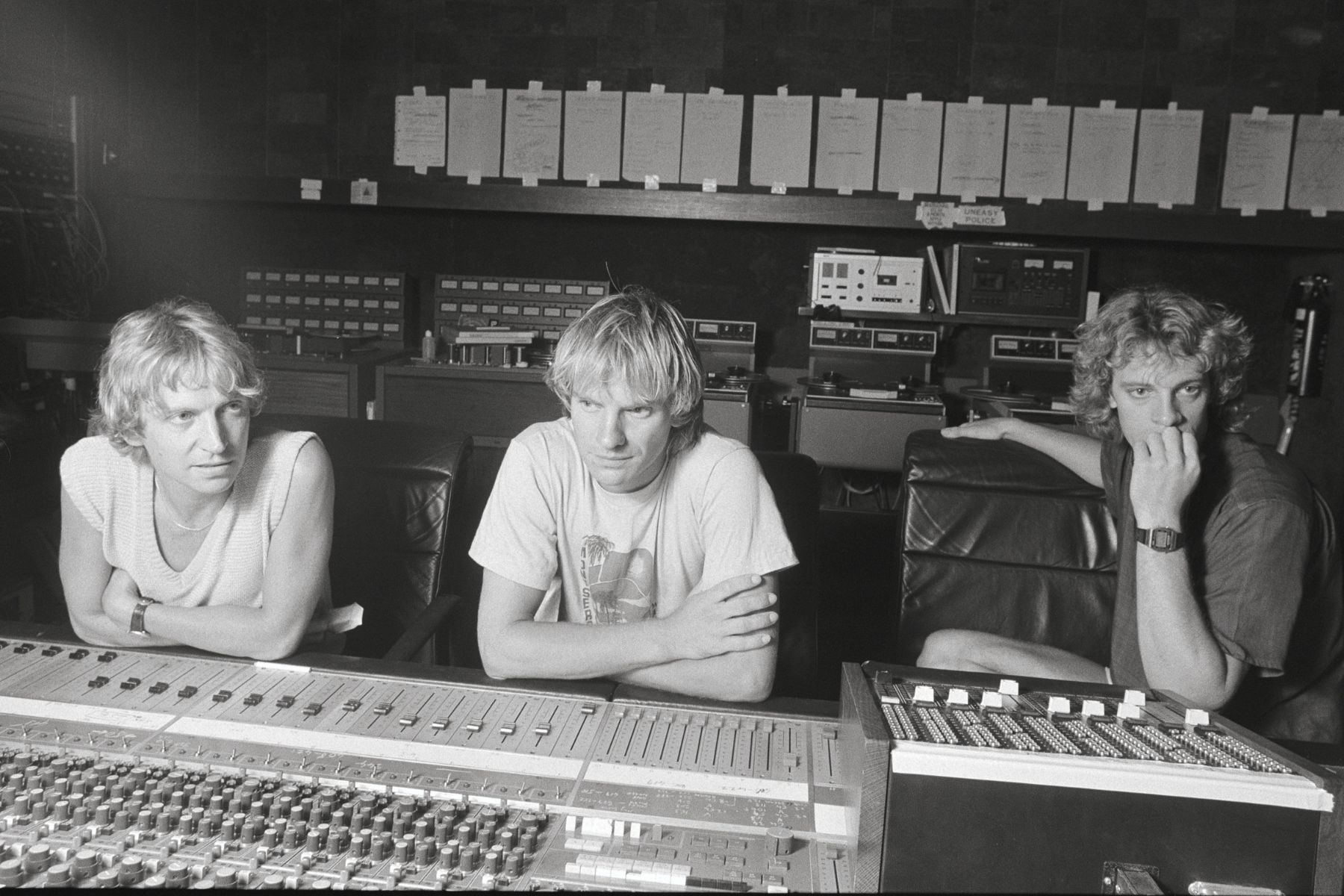 The Police in the recording studio, 1981