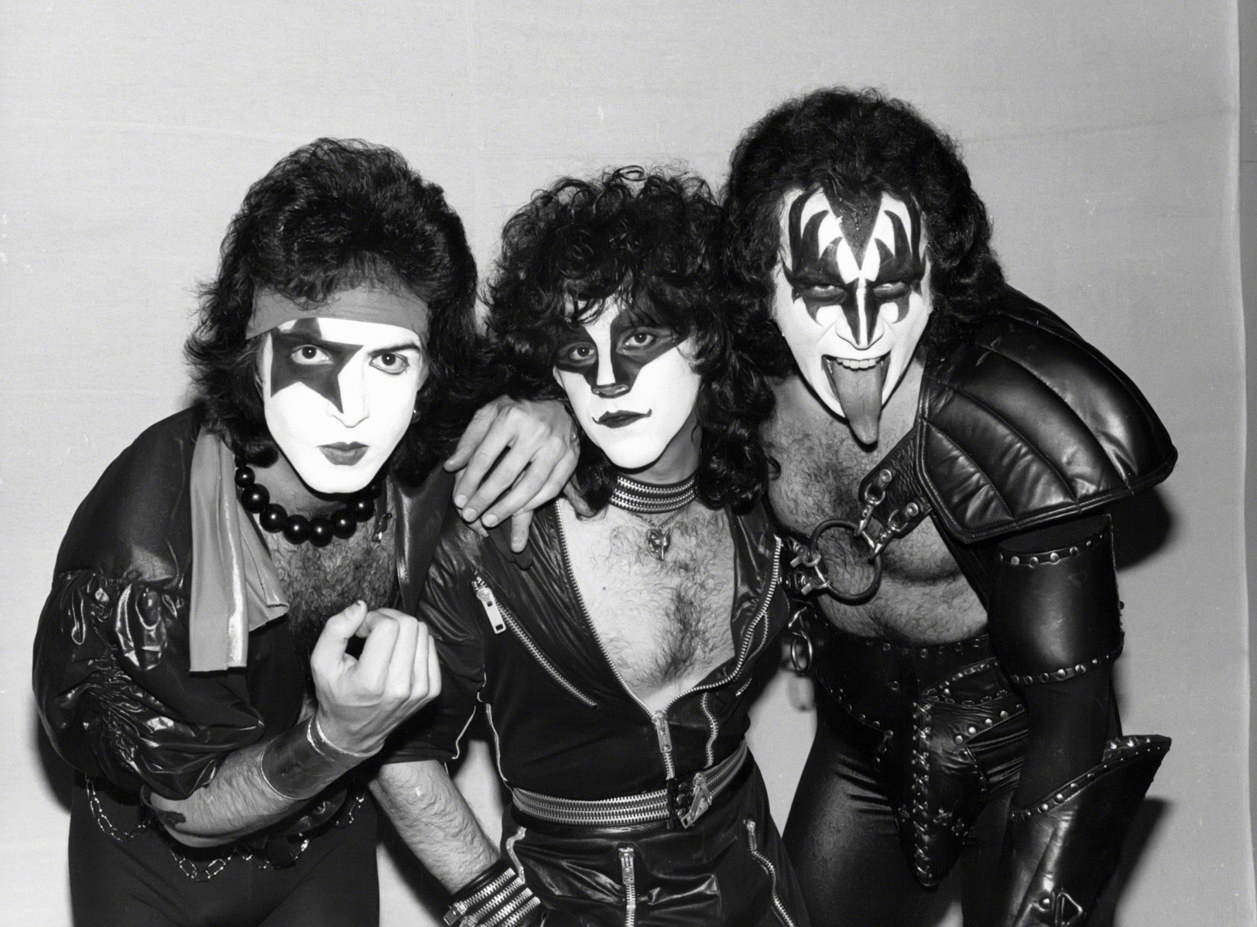Paul Stanley, Eric Carr and Gene Simmons of KISS, New York, 1980y