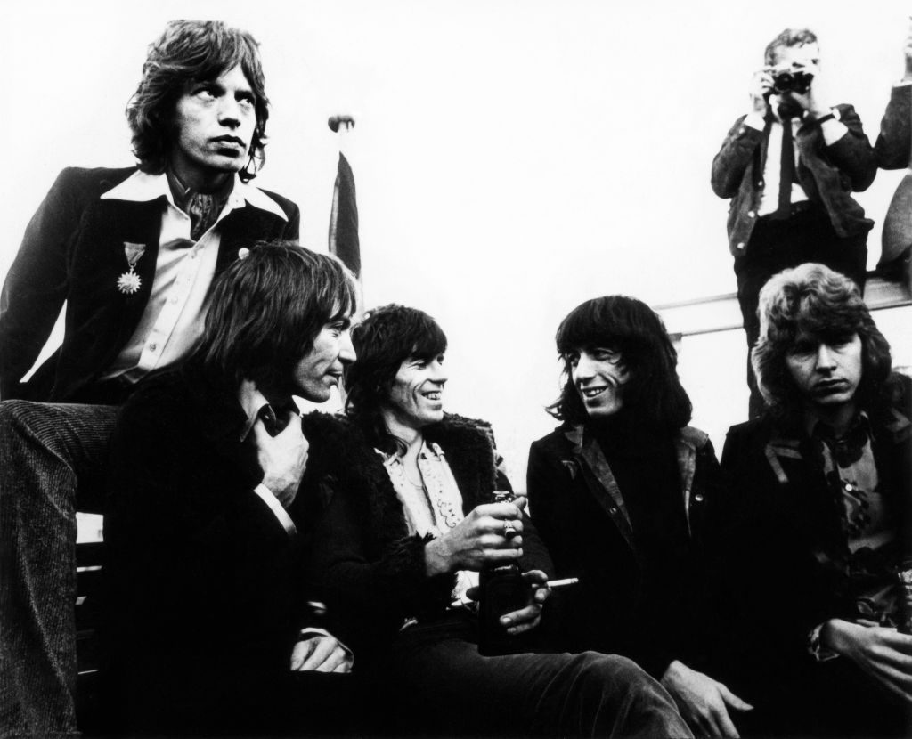Rolling Stones, 1970. L-R Mick Jagger, Charlie Watts, Keith Richards, Bill Wyman, Mick Taylor