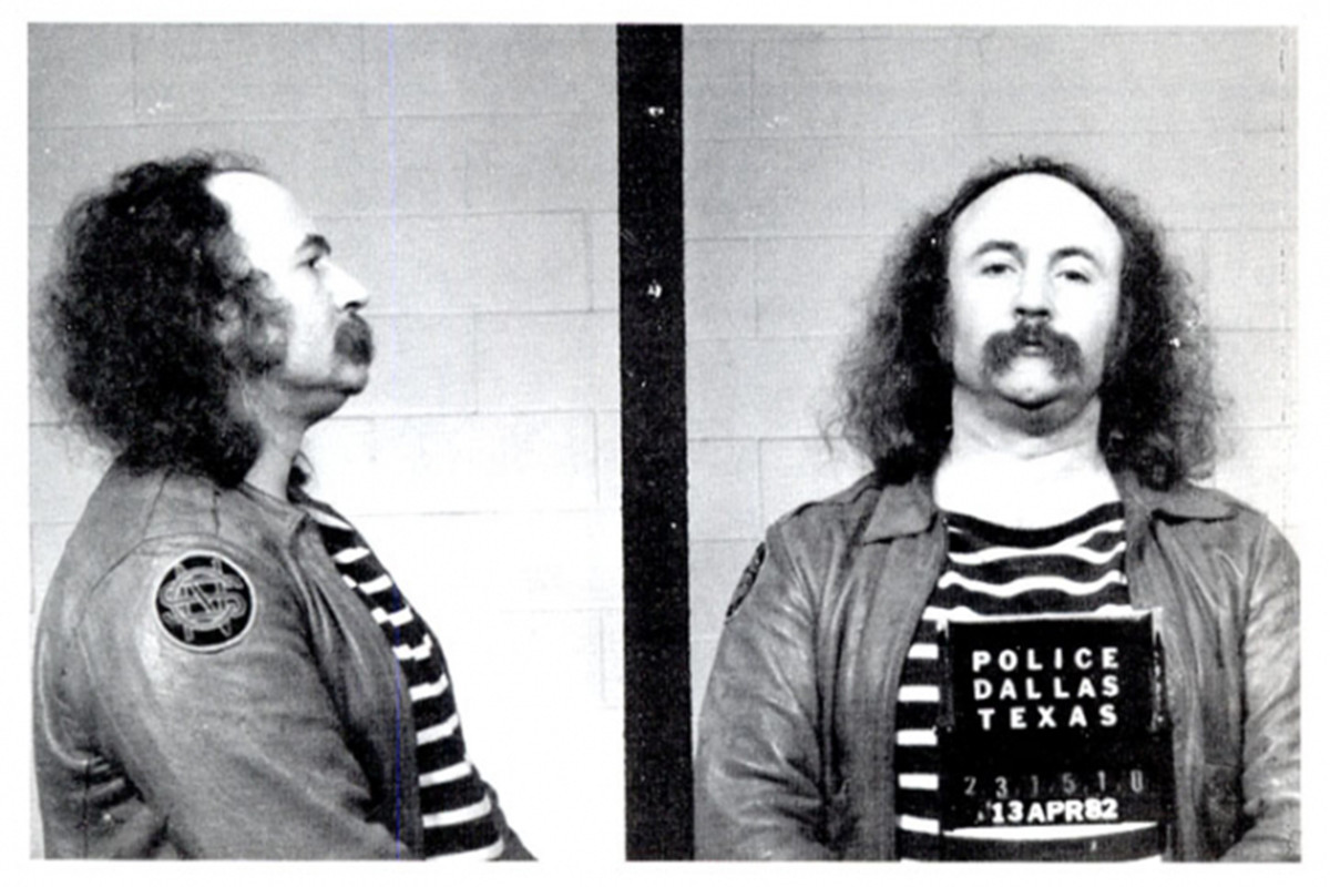 David Crosby was arrested by Dallas police in April 1982 and charged with drug and gun possession