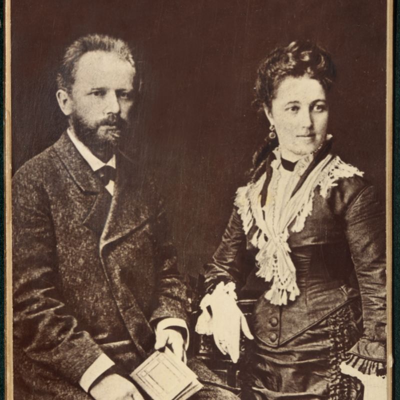 Russian composer Tchaikovsky and his wife Antonina Milyukova, 1877