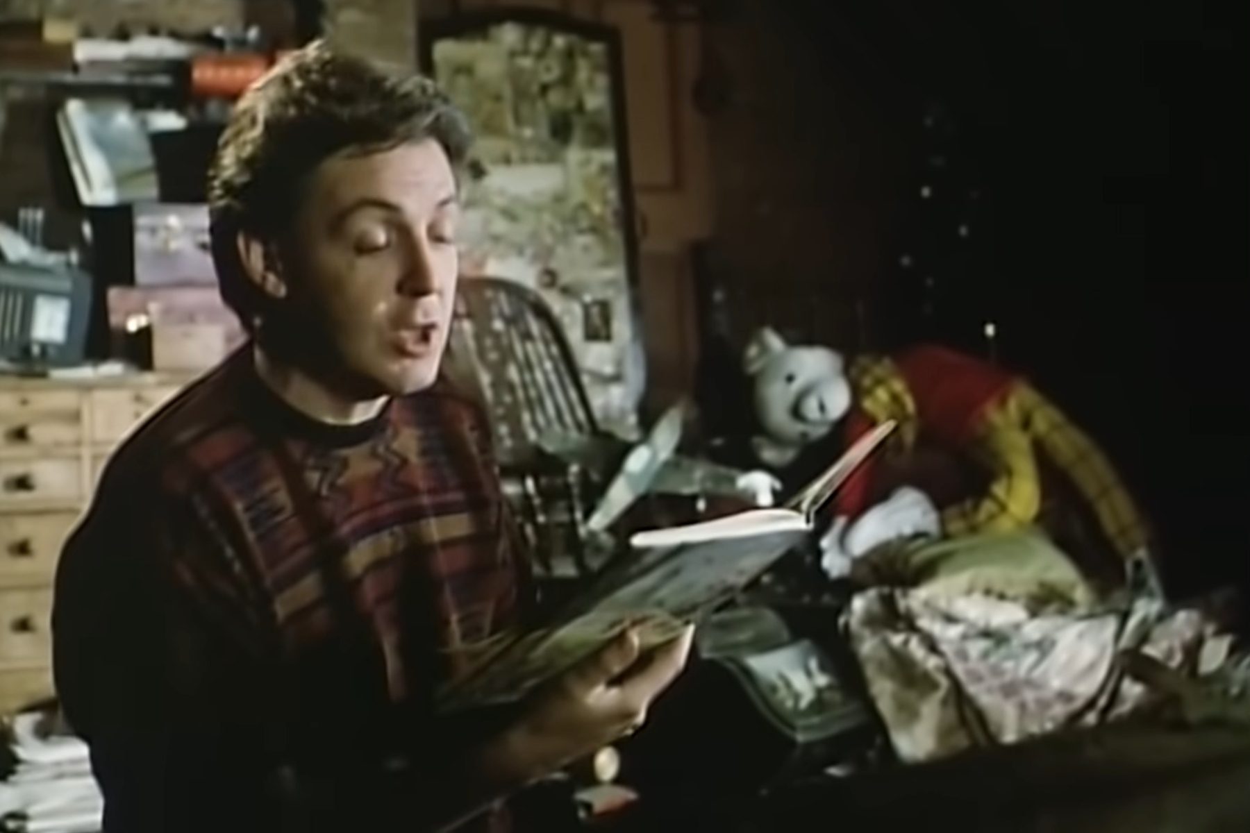 Paul McCartney in the 'We All Stand Together' music video