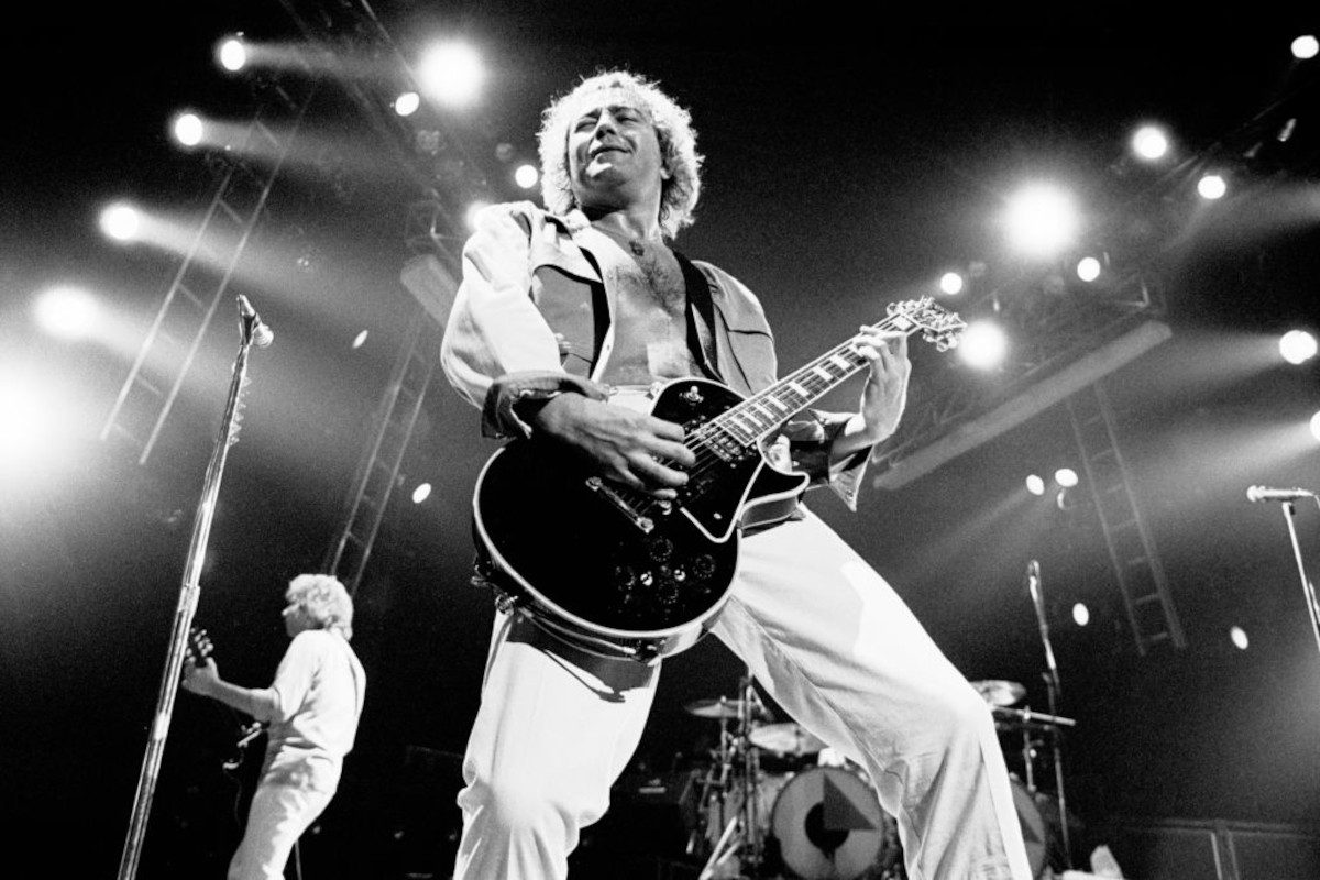 Mick Jones of Foreigner performs onstage at Madison Square Garden, New York, 1981