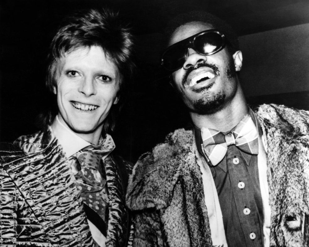David Bowie and Stevie Wonder, 1973