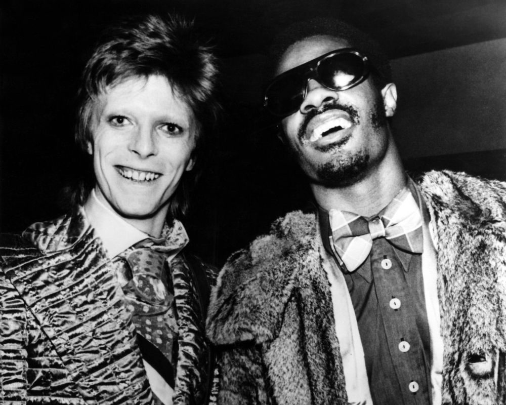 David Bowie and Stevie Wonder, 1973