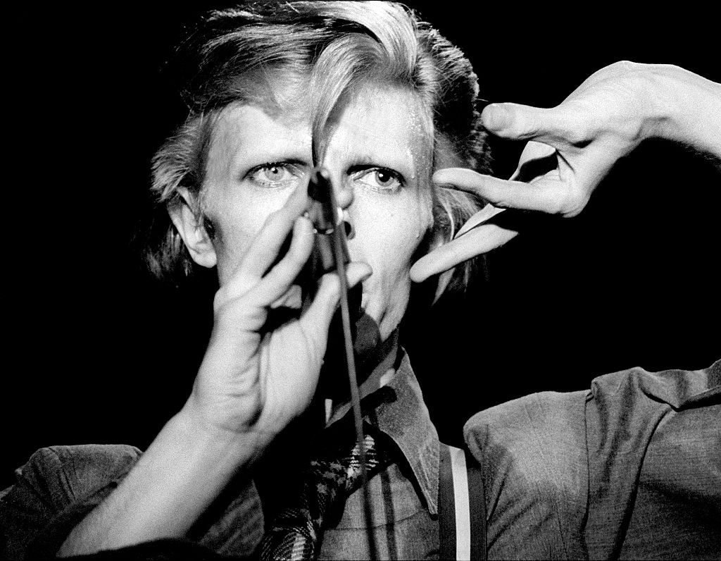 David Bowie performing at the Boston Music Hall Nov 15, 1974 on The Diamond Dogs Tour. 