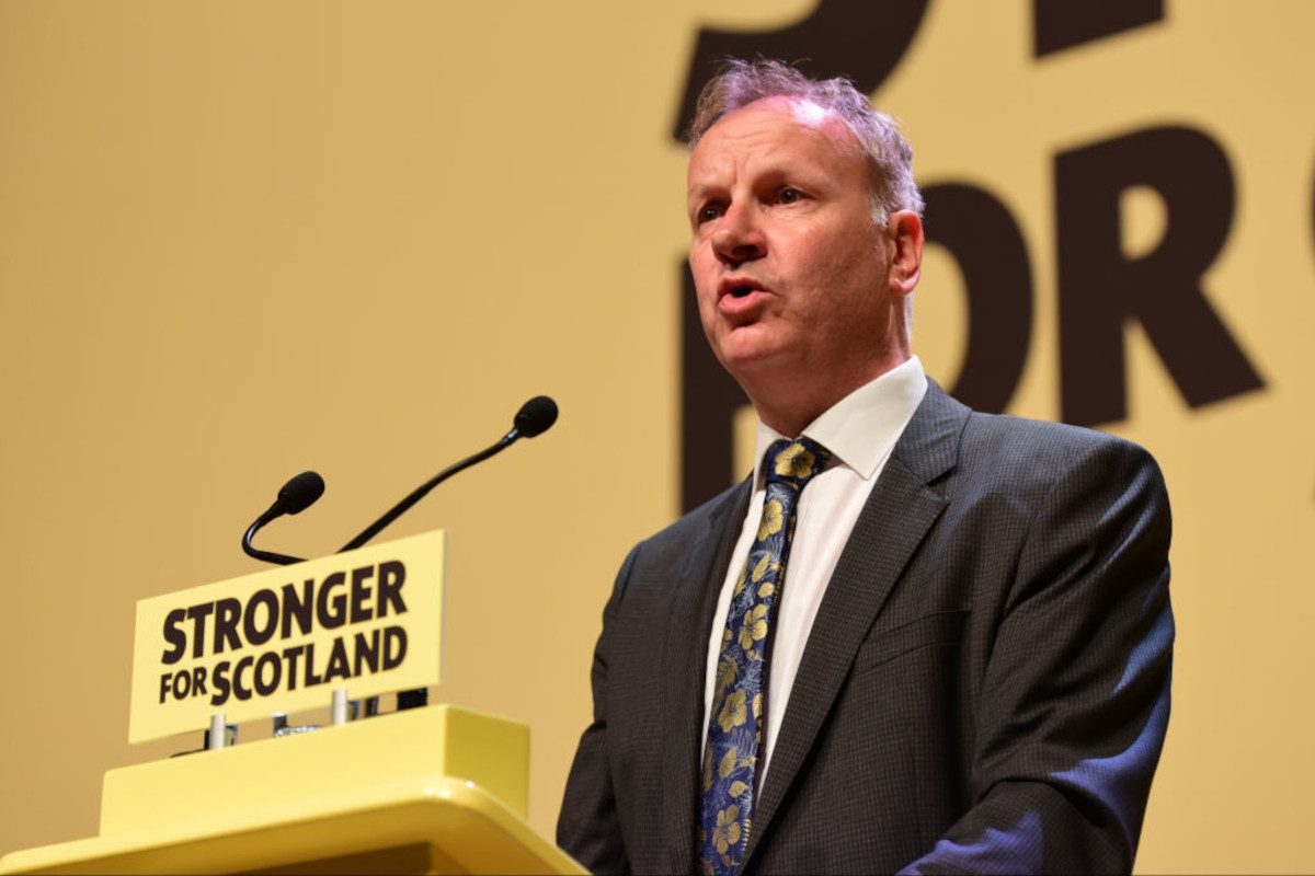 Pete Wishart speaking at the launch of the SNP general election manifesto on May 30, 2017