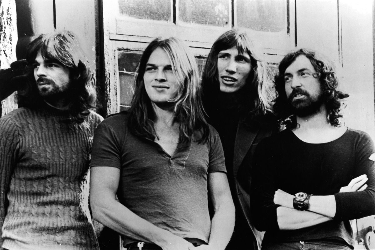 Pink Floyd (L-R: Rick Wright, Dave Gilmour, Roger Waters and Nick Mason pose for a publicity shot circa 1973