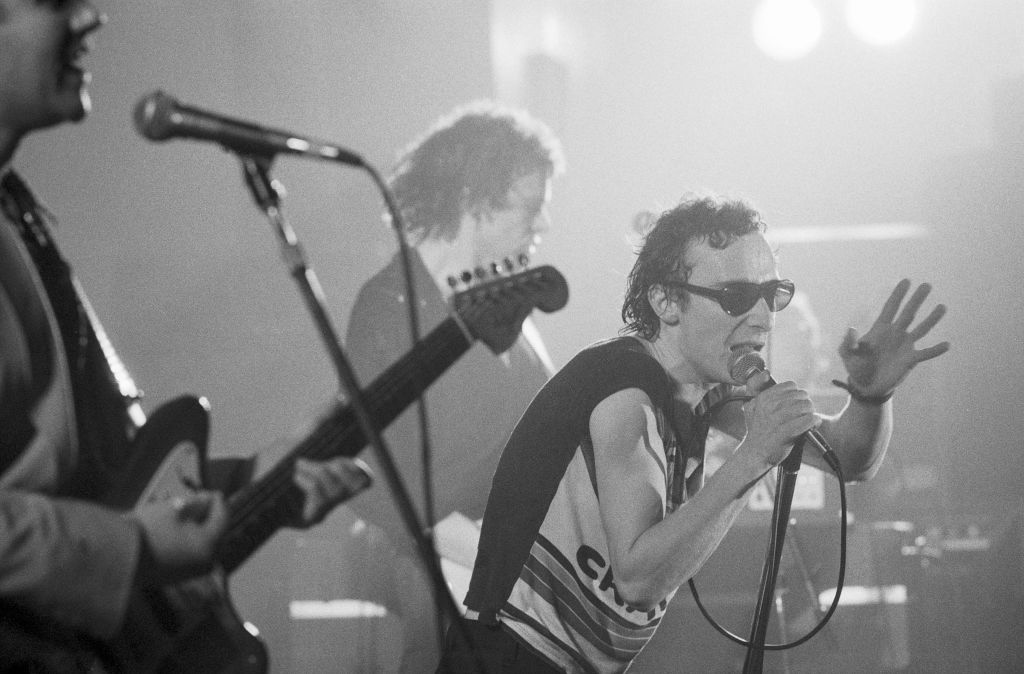 Graham Parker and the Rumour onstage in Berlin, 1978