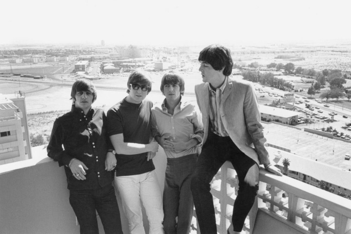 The Beatles on the roof of the Sahara Hotel in Las Vegas, 1964