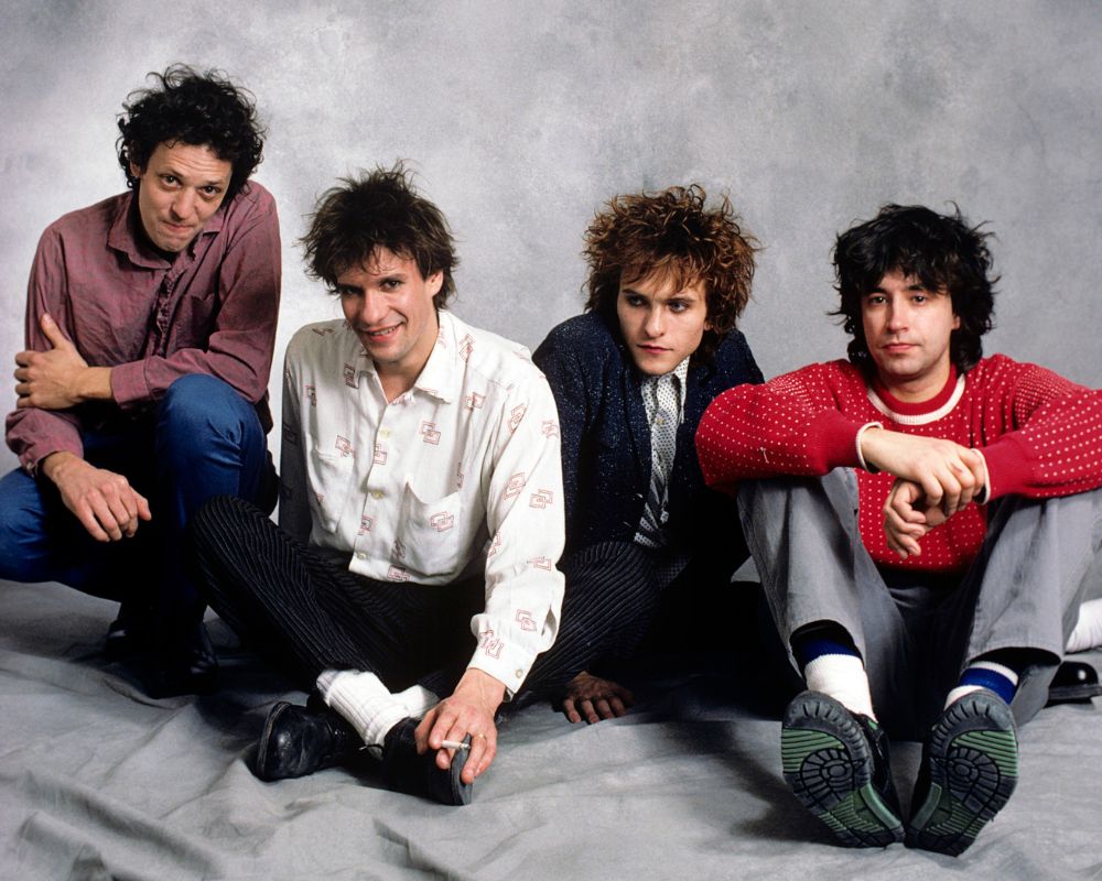 The Replacements, studio group portrait in New York City on December 16, 1988. (L-R) Slim Dunlap, Paul Westerberg, Tommy Stinson, and Chris Mars