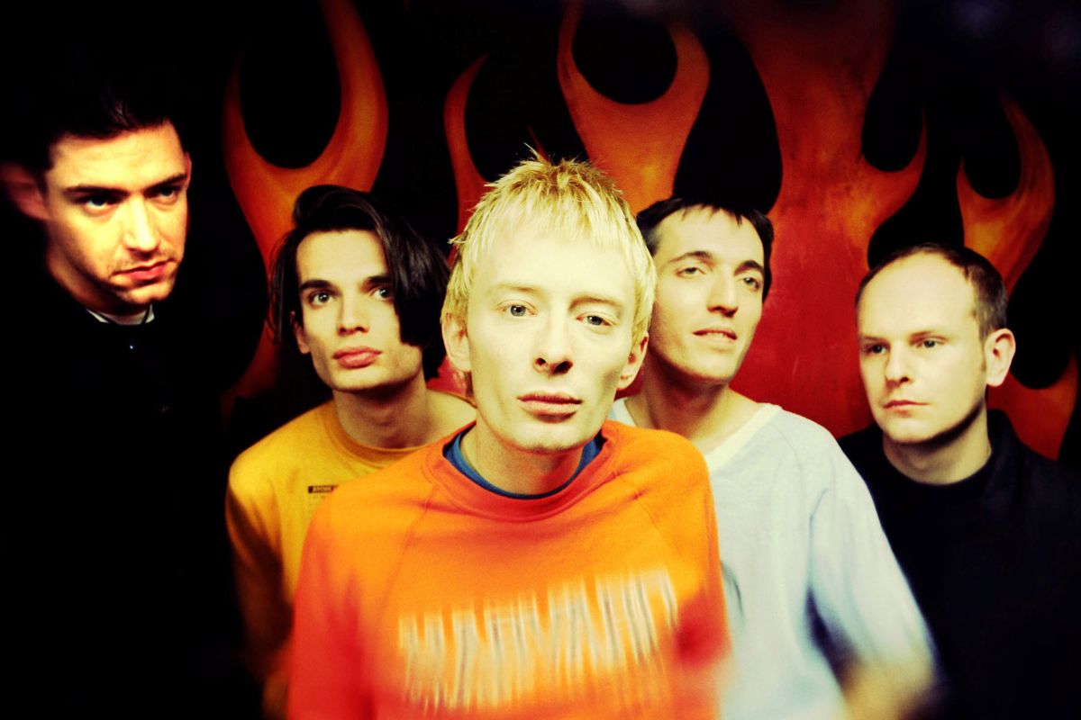 Radiohead, 1993. L-R Ed O'Brien, Jonny Greenwood, Thom Yorke, Colin Greenwood, Phil Selway
