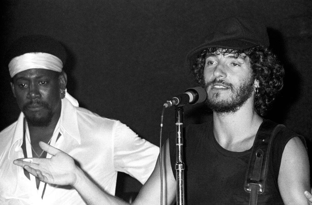 Clarence Clemons and Bruce Springsteen at the Botton Line, New York during the Born to Run tour, August 1975