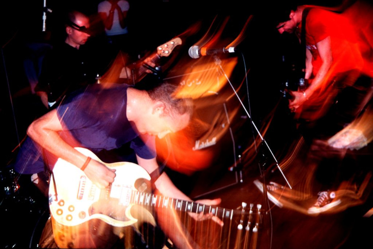 Fugazi performing live, 2000