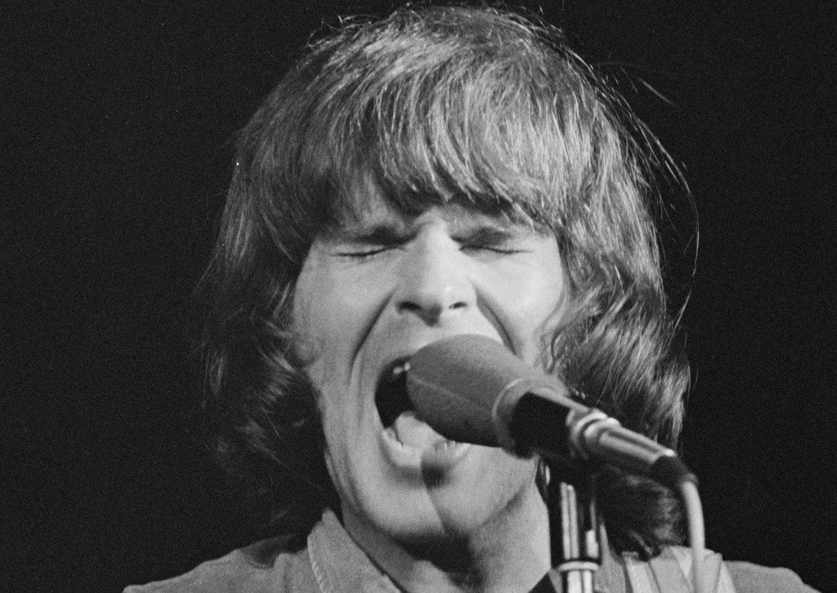 John Fogerty of Creedence Clearwater Revival in concert at Woodstock, August 1969