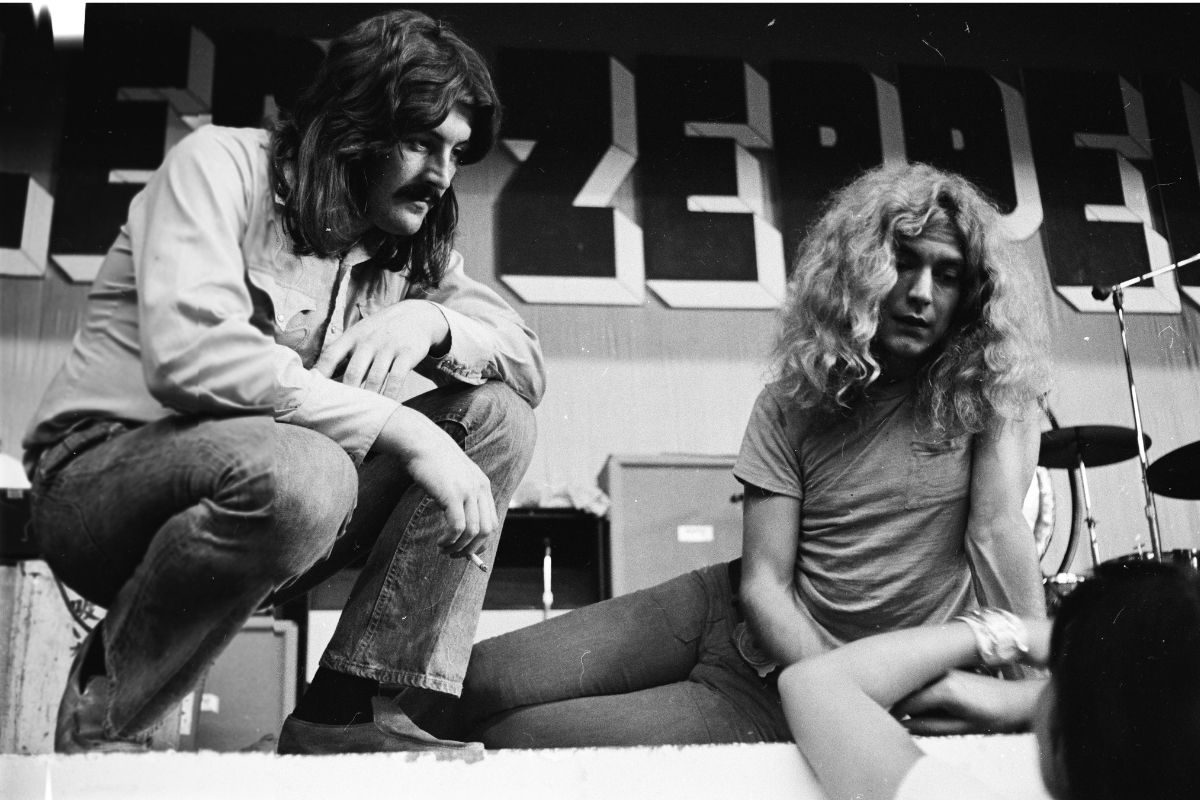 John Bonham and Robert Plant of Led Zeppelin, 1971