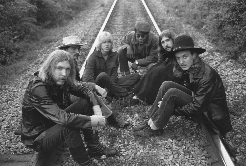 American southern rock band The Allman Brothers in Muscle Shoals, Alabama, 1969