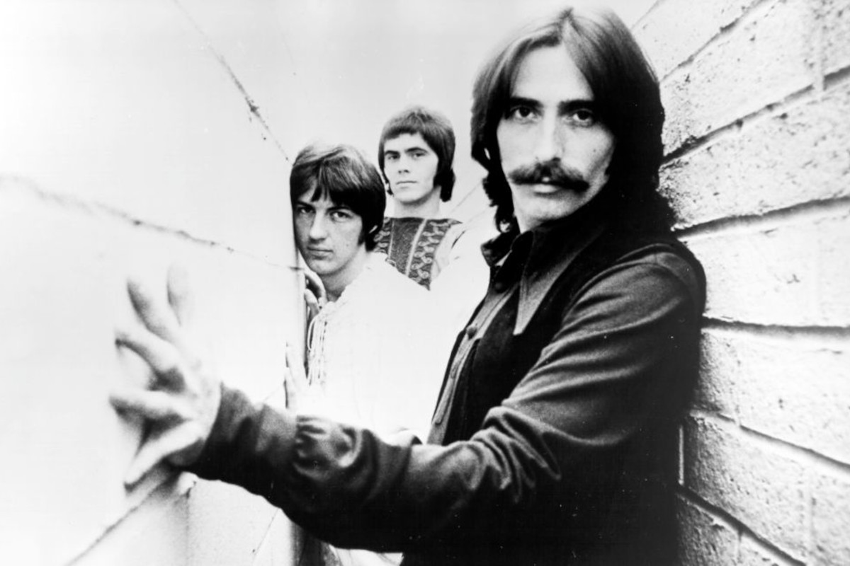 Three Dog Night posing for a band photo, circa 1970