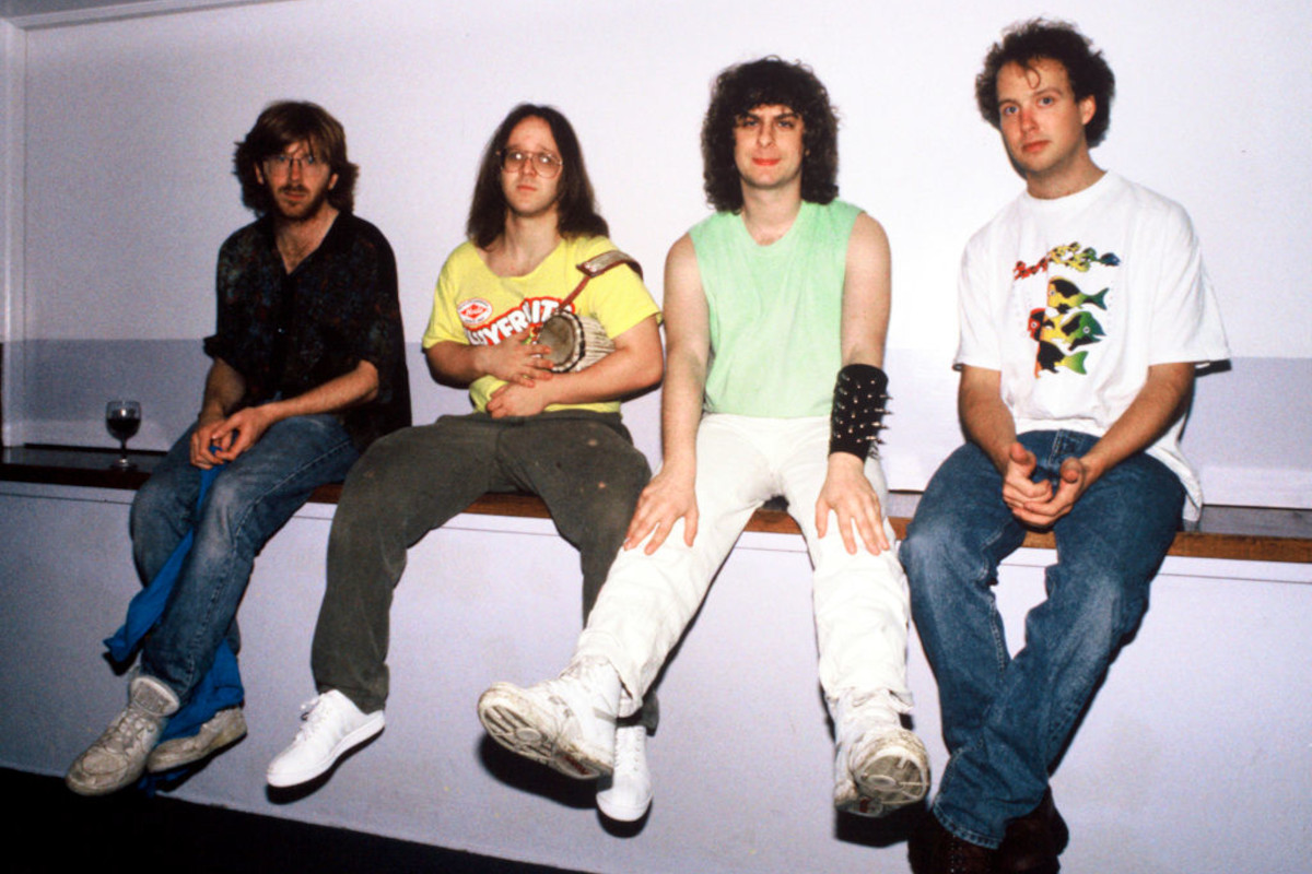 Phish backstage at the Santa Cruz Civic Auditorium, 1993
