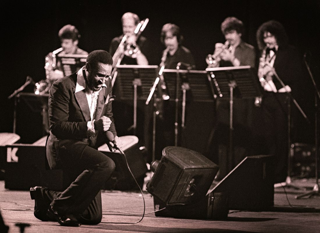 Marvin Gaye onstage at the Casino, Oostende, Belgium, 04/07/1981