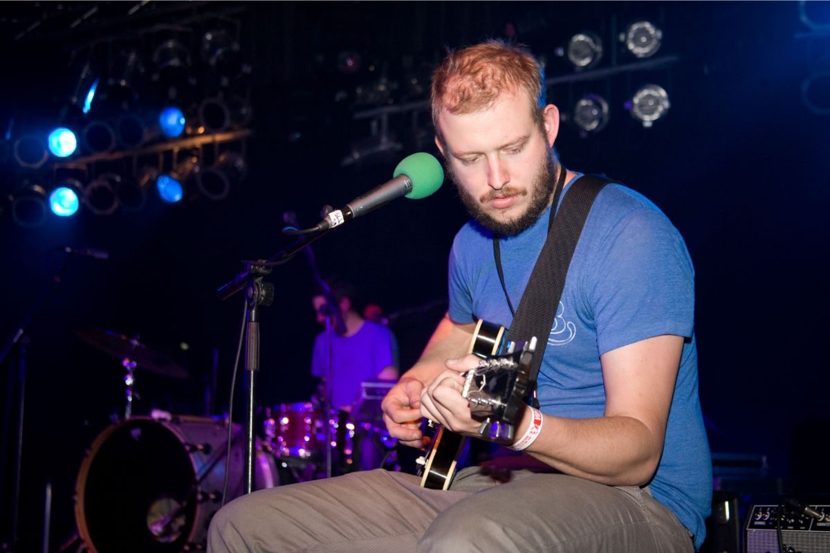 Bon Iver onstage at All Tomorrow's Parties, Sussex, England, 10 May 2008