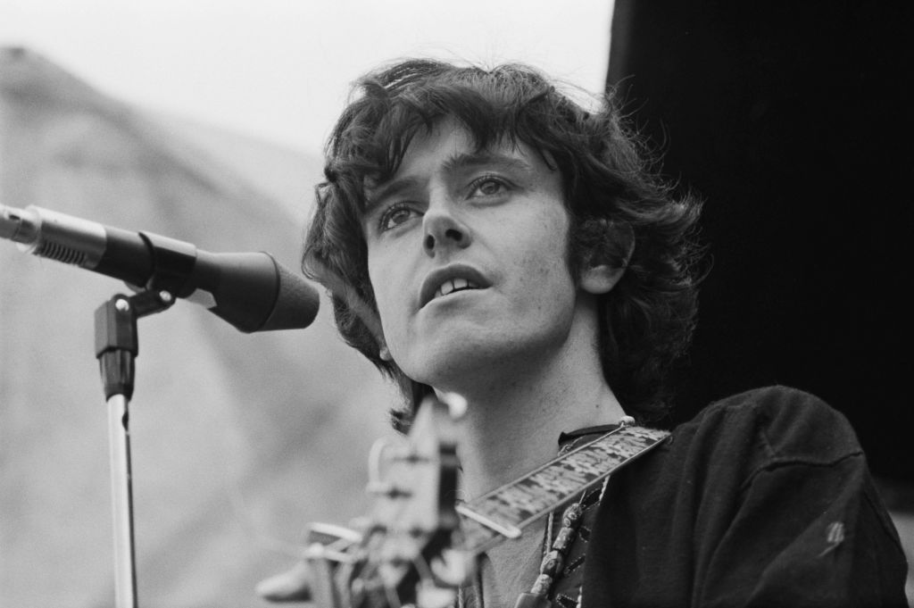 Scottish singer Donovan at the Seventh National Jazz and Blues Festival, Windsor racecourse, Berkshire, UK, 13 August 1967
