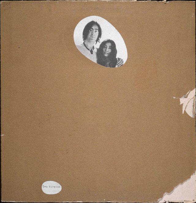 A censored version of the front cover of Two Virgins