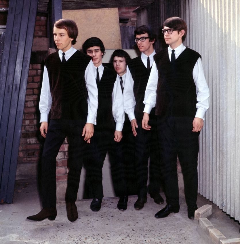 The Zombies, 1964. L-R Hugh Grundy, Colin Blunstone, Rod Argent, Paul Atkinson, Chris White