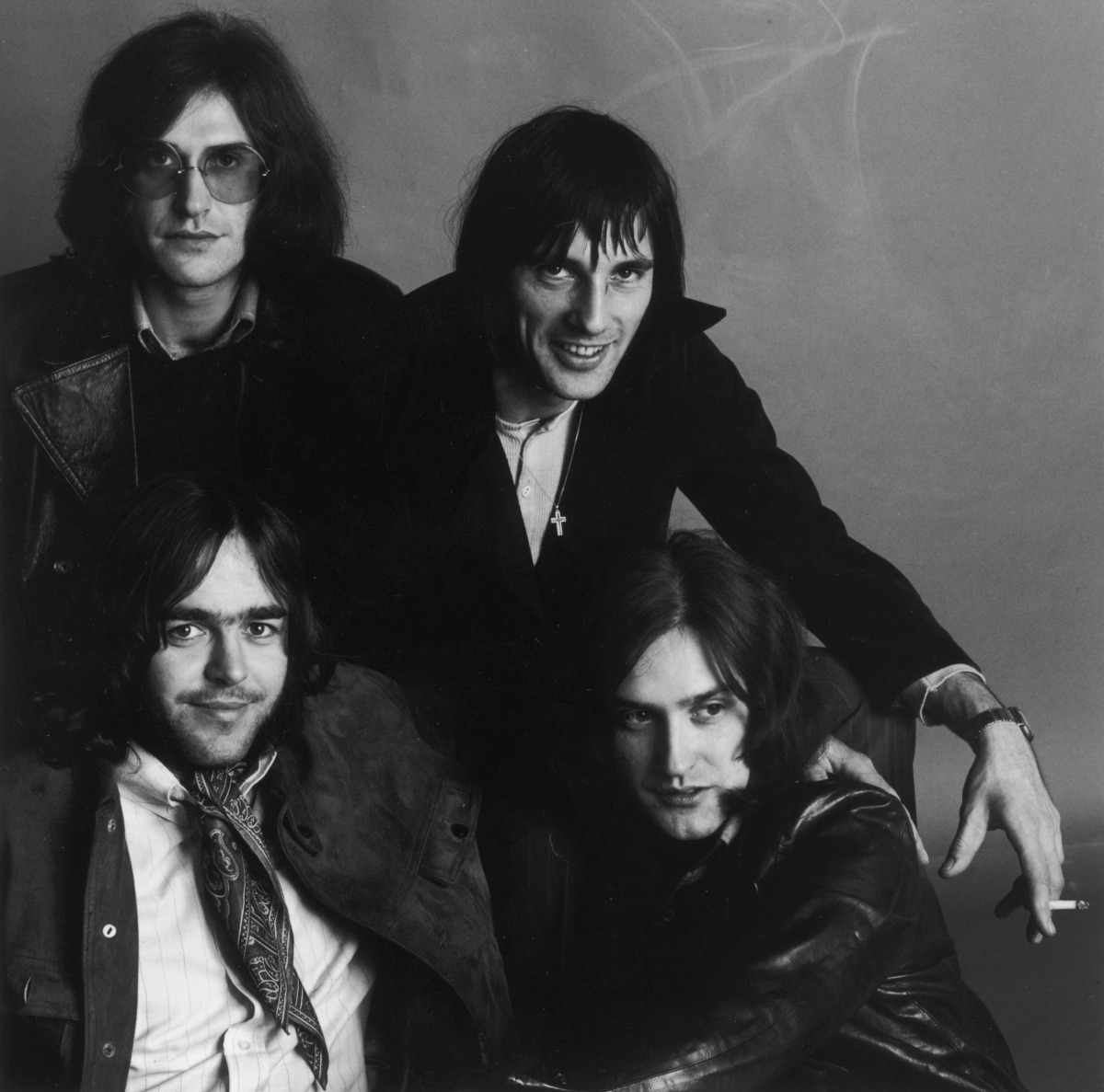 Group studio portrait of The Kinks, 1970