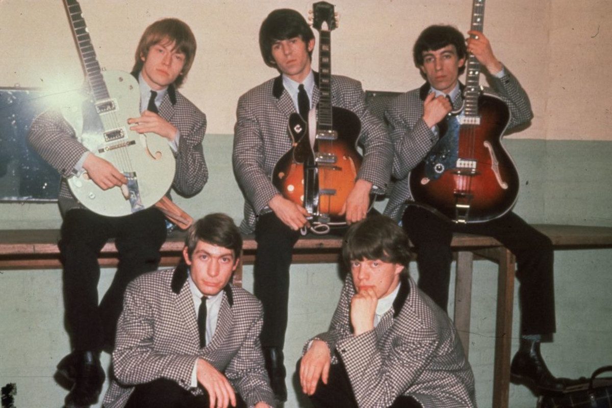 The Rolling Stones posed for a band photo, 1964